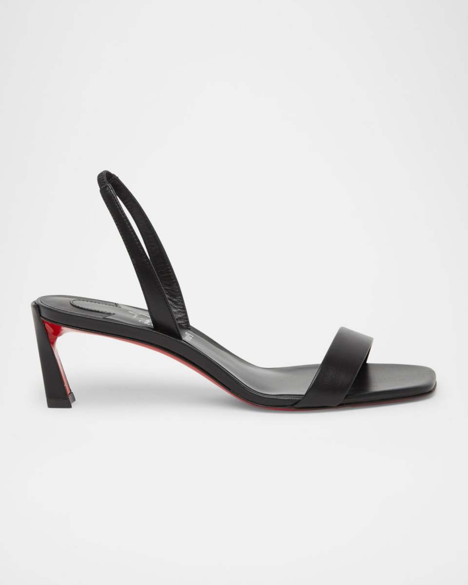 Condora Leather Red Sole Slingback Sandals